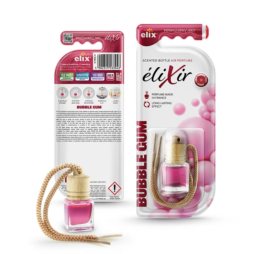 odświeżacz powietrza z drewnianą nakrętką elixir 5 ml